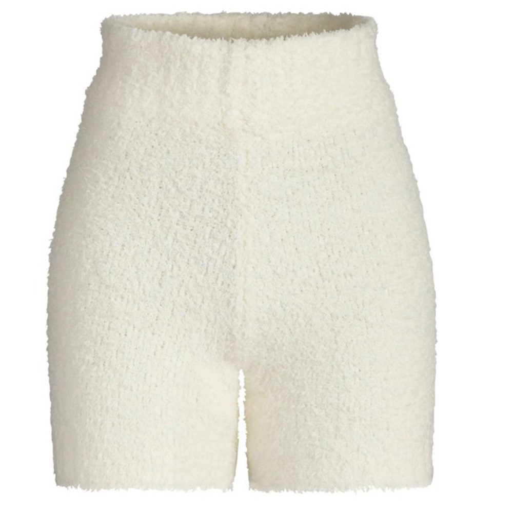 SKIMS Cozy Knit Shorts in Bone S/M